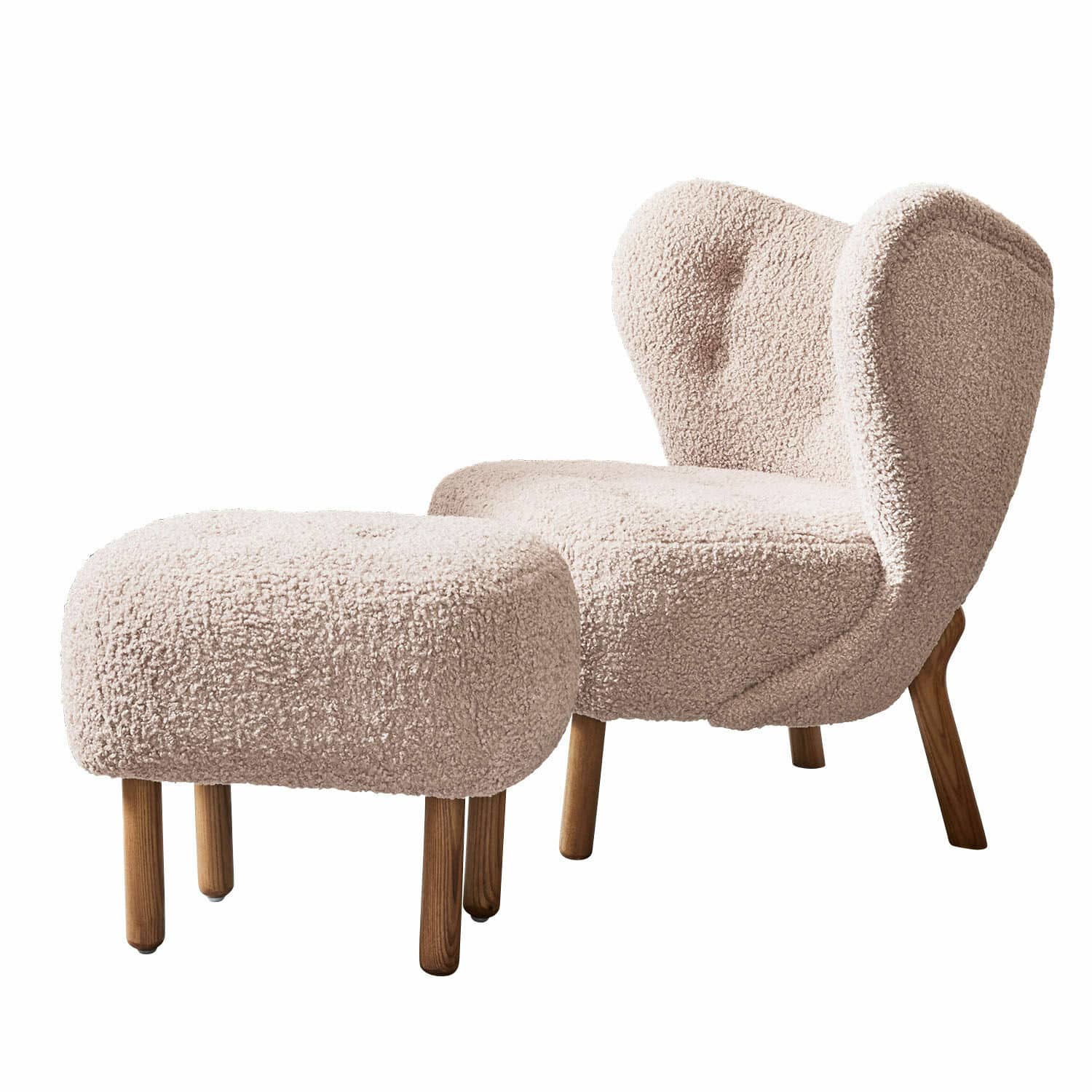 Fauteuil en hocker Brocard