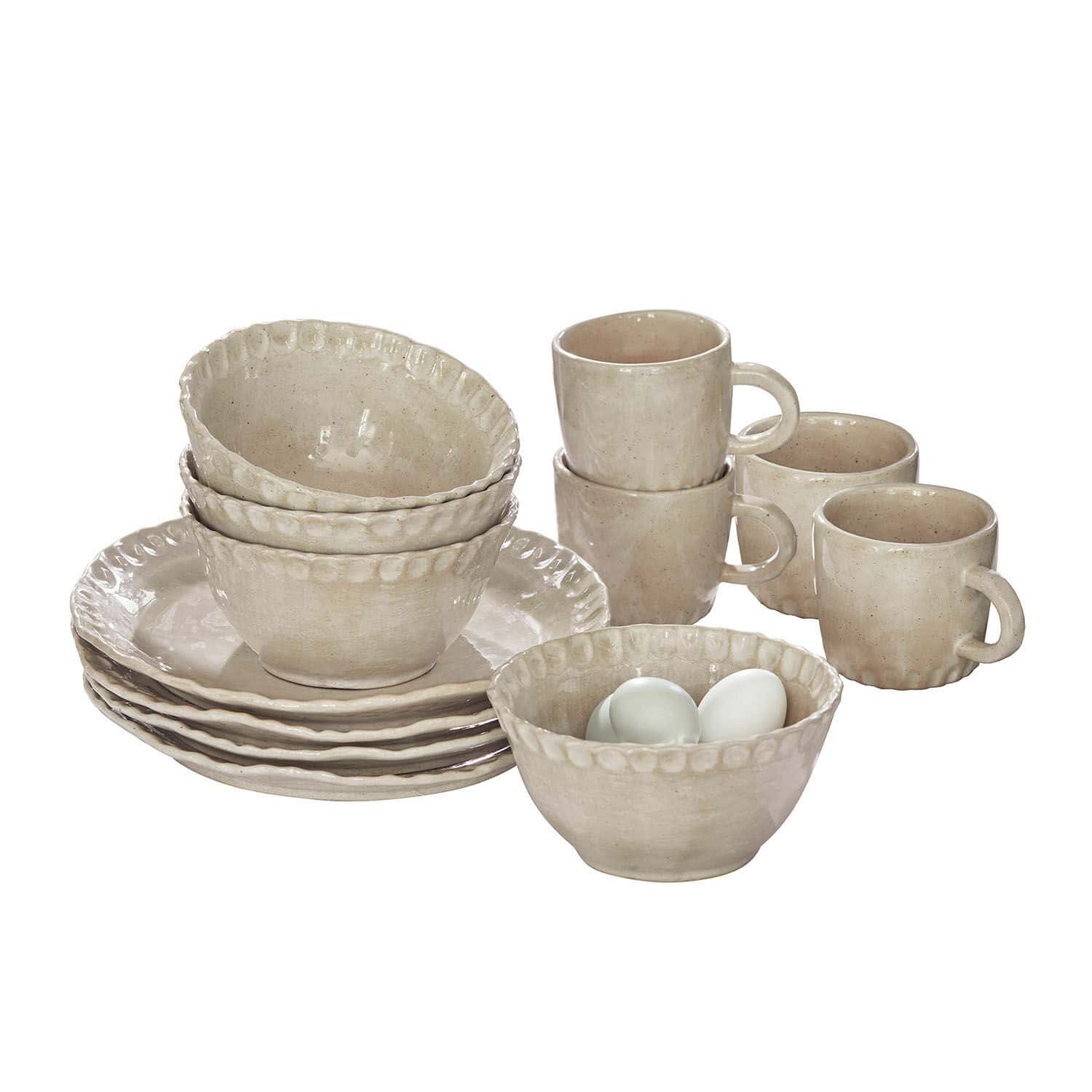 Servies set van 16 Lestronne