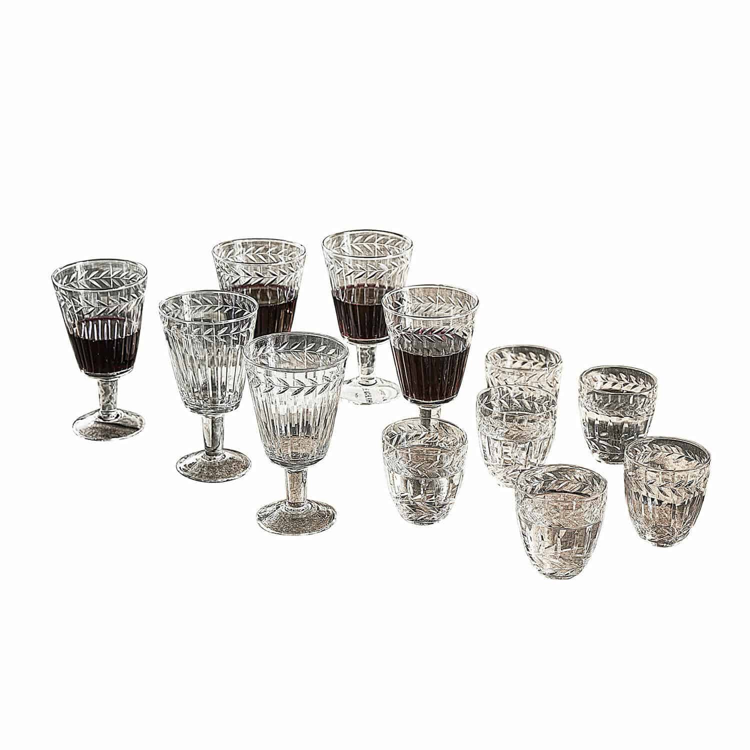 Glas set van 12 Padiès