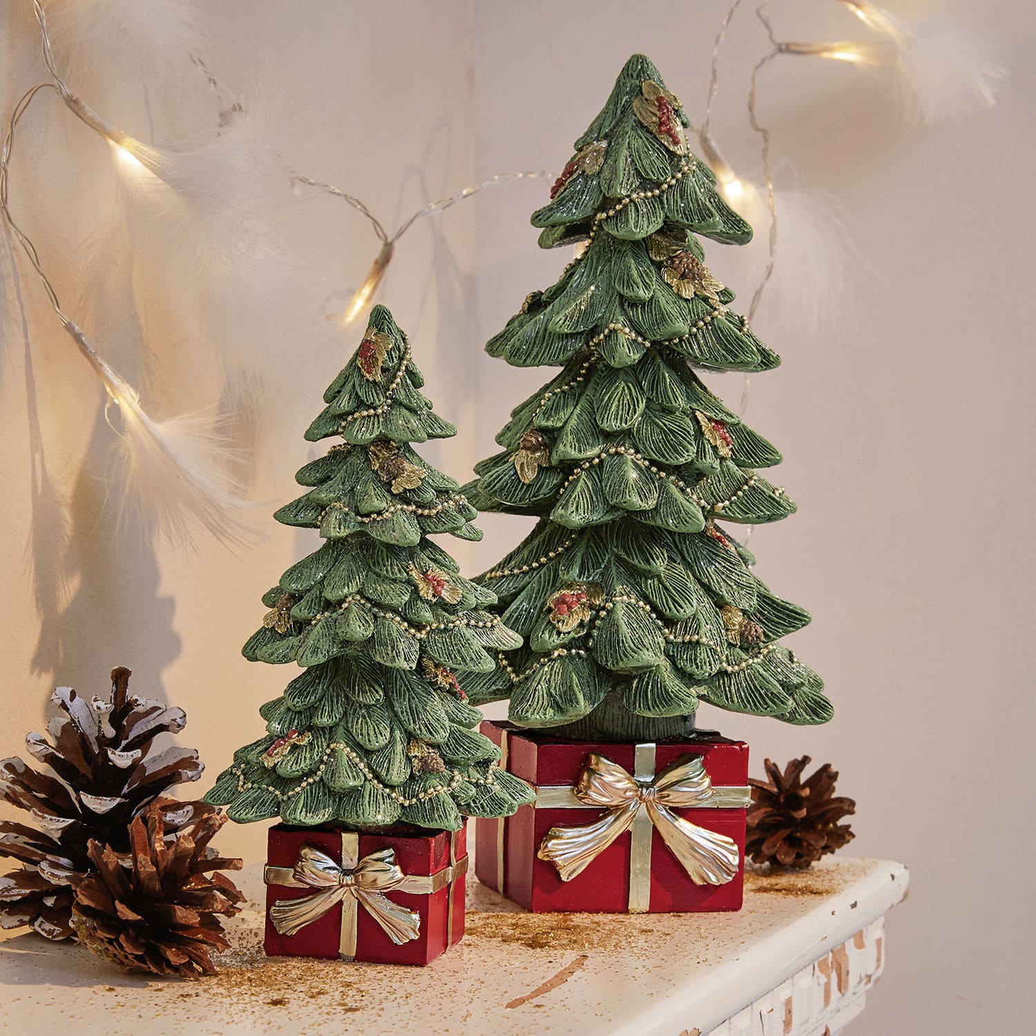 Decoratieve kerstboom, set van 2 Verne