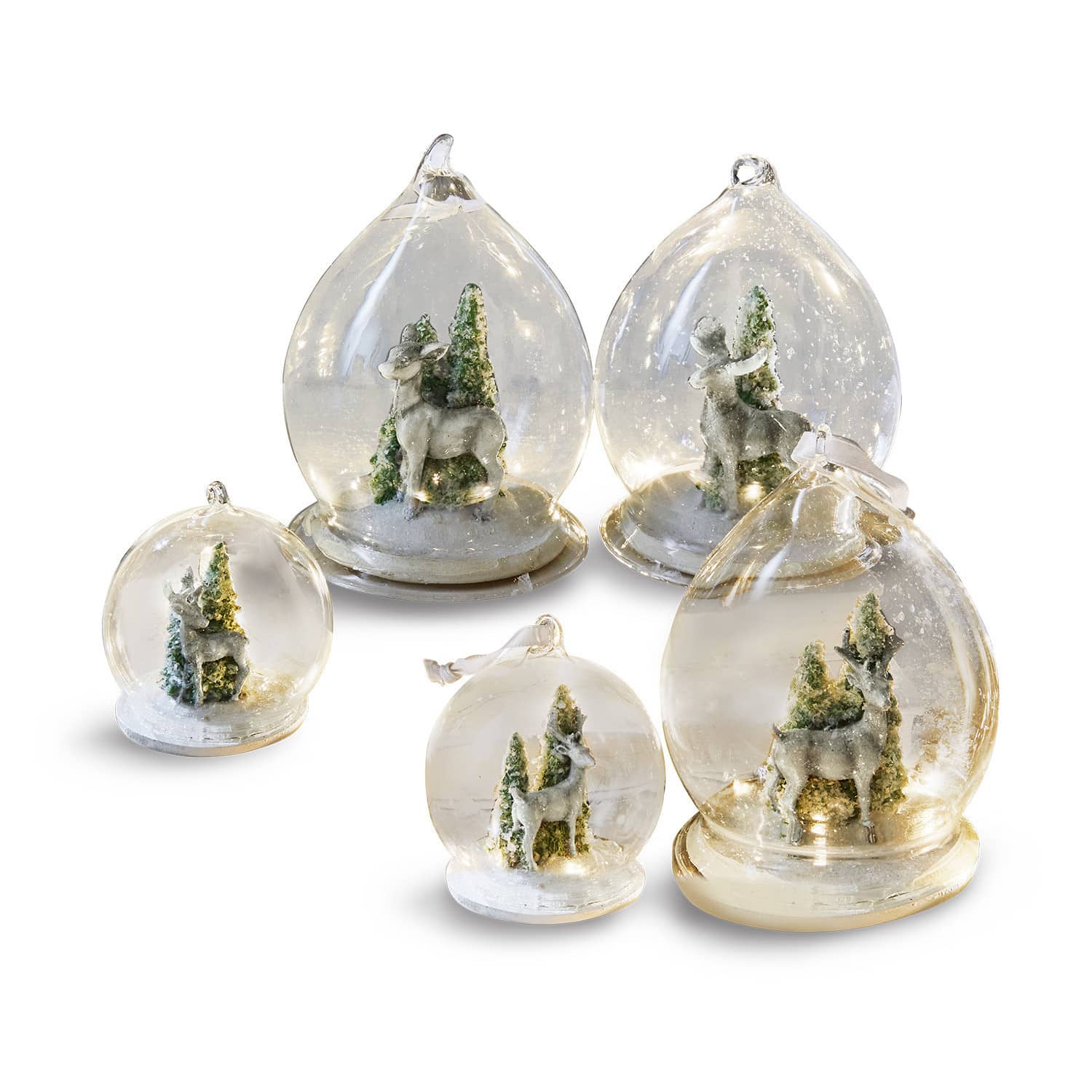 Kerstversiering, set van 5 Winterforest