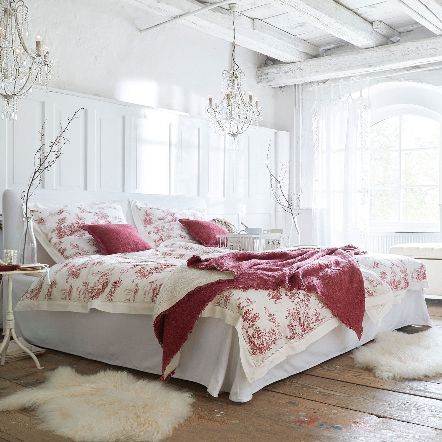 Beddengoed Toile rouge