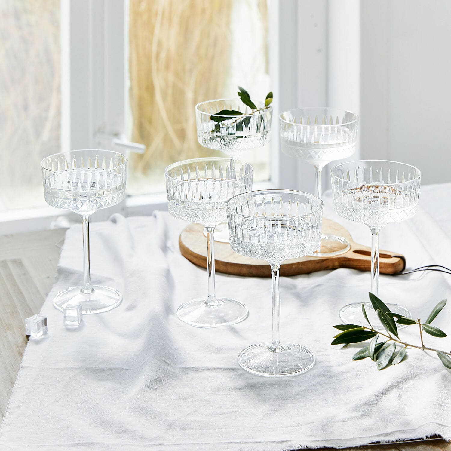 Champagneglas set van 6 Deion