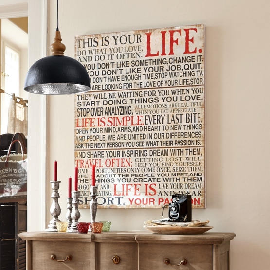 Decoratie board Passion beige