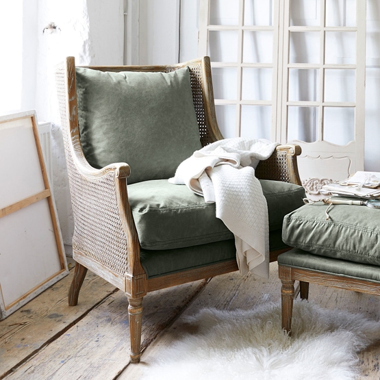 Fauteuil Greenbrier antiekbruin/groen